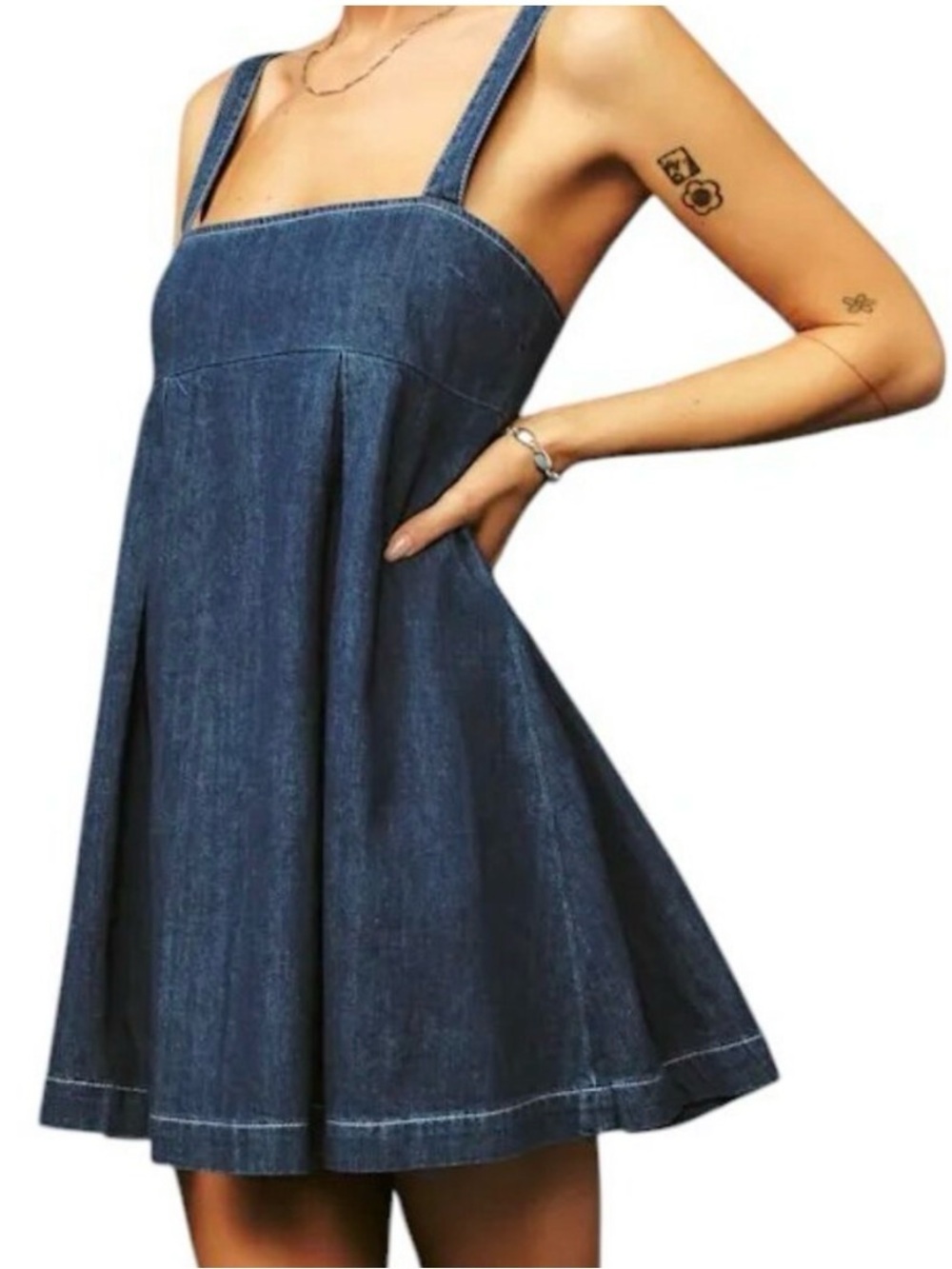 Reformation Cecil Denim Mini Dress
